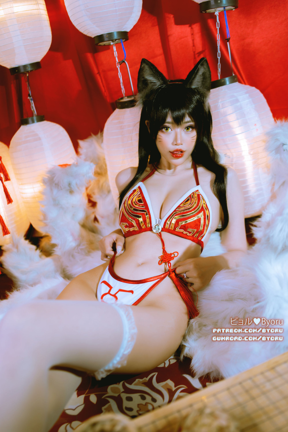 Sexiest League Of Legends Cosplay Porn - Byoru - SEXY Ahri Bikini League Of Legends Cosplay - FULL SET FREE...