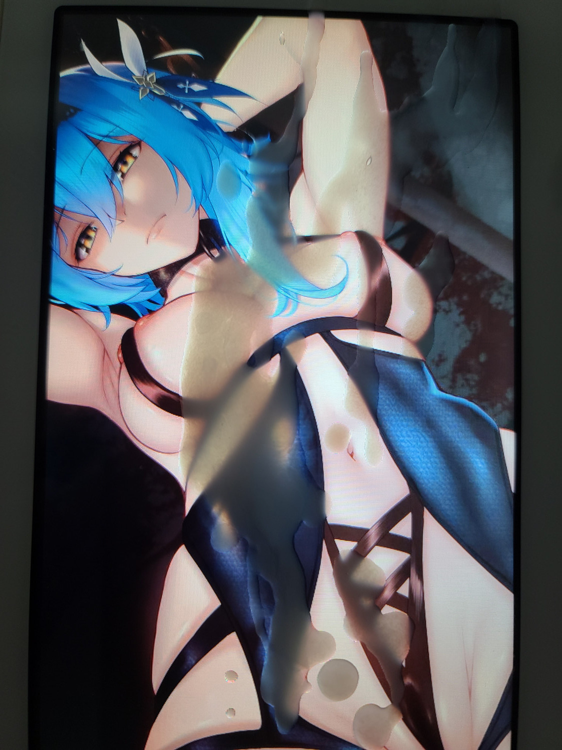 Genshin Impact Eula cum tribute/bukkake #1JVrEscb