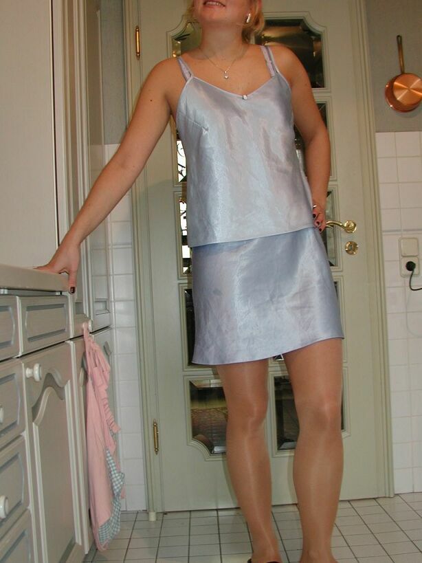 Blonde MILF night gown slut #p7xc1Y96